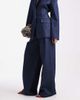 ASOS DESIGN ASOS DESIGN tailored denim wide leg pants in indigo - part of a set-Navy - 3