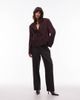 ASOS DESIGN ASOS DESIGN tailored double breasted boxy blazer in plum-Purple - 2