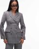 ASOS DESIGN ASOS DESIGN tailored double breasted relaxed blazer suit in monochromatic plaid-Black - 1
