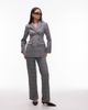 ASOS DESIGN ASOS DESIGN tailored double breasted relaxed blazer suit in monochromatic plaid-Black - 2
