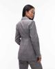 ASOS DESIGN ASOS DESIGN tailored double breasted relaxed blazer suit in monochromatic plaid-Black - 4