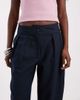 ASOS DESIGN ASOS DESIGN tailored double pleated tapered pants in navy-Green - 3