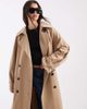 ASOS DESIGN ASOS DESIGN Tailored draped oversized trench in sand-Neutral - 3