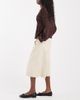 ASOS DESIGN ASOS DESIGN Tailored faux leather high waist culotte pants in cream-White - 2