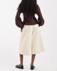 ASOS DESIGN ASOS DESIGN Tailored faux leather high waist culotte pants in cream-White - 3