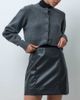 ASOS DESIGN ASOS DESIGN Tailored faux leather mini pelmet skirt with split in black - 3