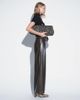 ASOS DESIGN ASOS DESIGN Tailored faux leather wide leg fold over waist pants in khaki-Green - 2