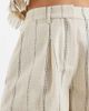 ASOS DESIGN ASOS DESIGN Tailored fringe hem shorts in natural striped print-Multi - 4