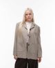 ASOS DESIGN ASOS DESIGN tailored high break point oversized jacket in brown herringbone - 1