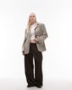 ASOS DESIGN ASOS DESIGN tailored high break point oversized jacket in brown herringbone - 3