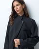 ASOS DESIGN ASOS DESIGN Tailored high neck wrap front blazer in black - 1