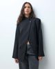 ASOS DESIGN ASOS DESIGN Tailored high neck wrap front blazer in black - 4
