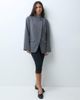 ASOS DESIGN ASOS DESIGN Tailored high neck wrap front blazer in charcoal-Gray - 4