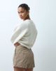 ASOS DESIGN ASOS DESIGN tailored high waist short-Brown - 4