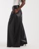 ASOS DESIGN ASOS DESIGN Tailored leather look super wide pants in black crackle - 2