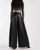 ASOS DESIGN ASOS DESIGN Tailored leather look super wide pants in black crackle - 4
