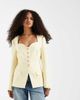 ASOS DESIGN ASOS DESIGN tailored linen button up vest in chocolate-Yellow - 1