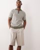 ASOS DESIGN ASOS DESIGN tailored linen rich oversized bermuda shorts in stone-Neutral - 3