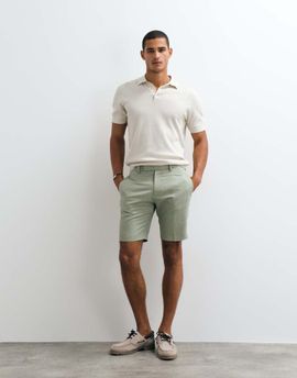 ASOS DESIGN ASOS DESIGN tailored linen rich slim shorts in sage green
