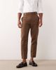 ASOS DESIGN ASOS DESIGN tailored linen rich tapered pants in dark brown - 1