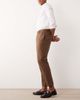 ASOS DESIGN ASOS DESIGN tailored linen rich tapered pants in dark brown - 3