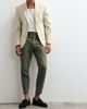 ASOS DESIGN ASOS DESIGN tailored linen rich tapered pants in olive green - 1