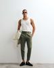 ASOS DESIGN ASOS DESIGN tailored linen rich tapered pants in olive green - 3