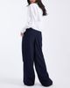 ASOS DESIGN ASOS DESIGN tailored low rise wide leg pants with asymmetric waistband in navy - 3