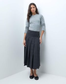 ASOS DESIGN ASOS DESIGN tailored maxi kilt with belt detail in gray