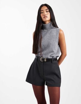 ASOS DESIGN ASOS DESIGN tailored micro shorts in charcoal-Gray