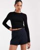 ASOS DESIGN ASOS DESIGN Tailored micro shorts in navy striped print - 1