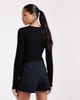 ASOS DESIGN ASOS DESIGN Tailored micro shorts in navy striped print - 4
