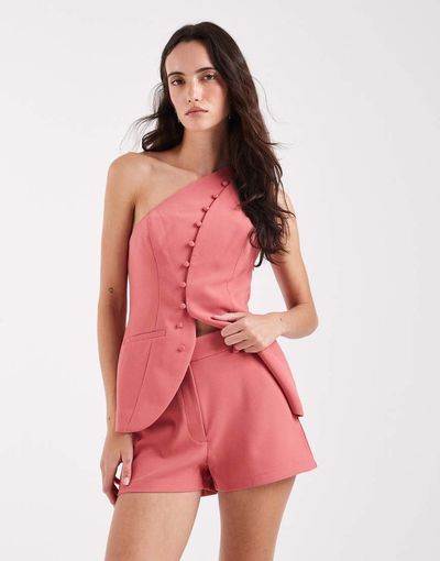 ASOS DESIGN ASOS DESIGN tailored micro shorts in terracotta-pink
