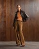 ASOS DESIGN ASOS DESIGN tailored mid-rise relaxed pants with belt and split hem in brown - 4