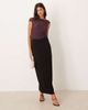 ASOS DESIGN ASOS DESIGN tailored midi pencil skirt with tie back detail in black - 1
