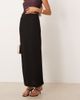 ASOS DESIGN ASOS DESIGN tailored midi pencil skirt with tie back detail in black - 3