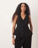 ASOS DESIGN ASOS DESIGN tailored molded vest in black - 1