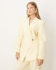 ASOS DESIGN ASOS DESIGN tailored nipped waist blazer with cutaway hem in buttermilk-White - 1