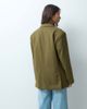 ASOS DESIGN ASOS DESIGN Tailored oversized strong shoulder blazer in olive-Green - 4