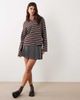 ASOS DESIGN ASOS DESIGN Tailored pleated mini skirt in charcoal-Gray - 3