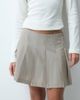 ASOS DESIGN ASOS DESIGN Tailored pleated mini skirt in sand heather-NEUTRAL - 4