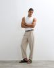 ASOS DESIGN ASOS DESIGN tailored pleated oversized tapered pants with rolled cuffs in ecru-Neutral - 1