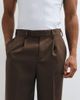 ASOS DESIGN ASOS DESIGN tailored pleated relaxed tapered pants in brown microtexture - 4