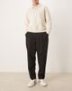 ASOS DESIGN ASOS DESIGN tailored pleated relaxed tapered pants with elastic waistband in black - 2