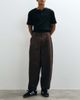 ASOS DESIGN ASOS DESIGN tailored pleated wide barrel leg pants in dark brown microtexture - 1