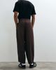 ASOS DESIGN ASOS DESIGN tailored pleated wide barrel leg pants in dark brown microtexture - 4