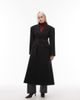 ASOS DESIGN ASOS DESIGN tailored power shoulders belted overcoat in black - 1