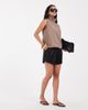 ASOS DESIGN ASOS DESIGN Tailored runner shorts in satin in black - 4