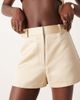 ASOS DESIGN ASOS DESIGN tailored satin micro shorts in oyster-Neutral - 2