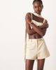 ASOS DESIGN ASOS DESIGN tailored satin micro shorts in oyster-Neutral - 3